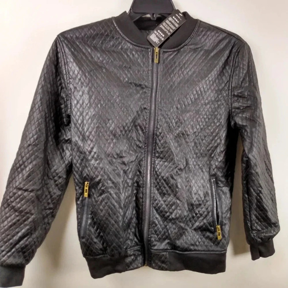 Black Leather Jacket Long Sleeve - Picture 2 of 3